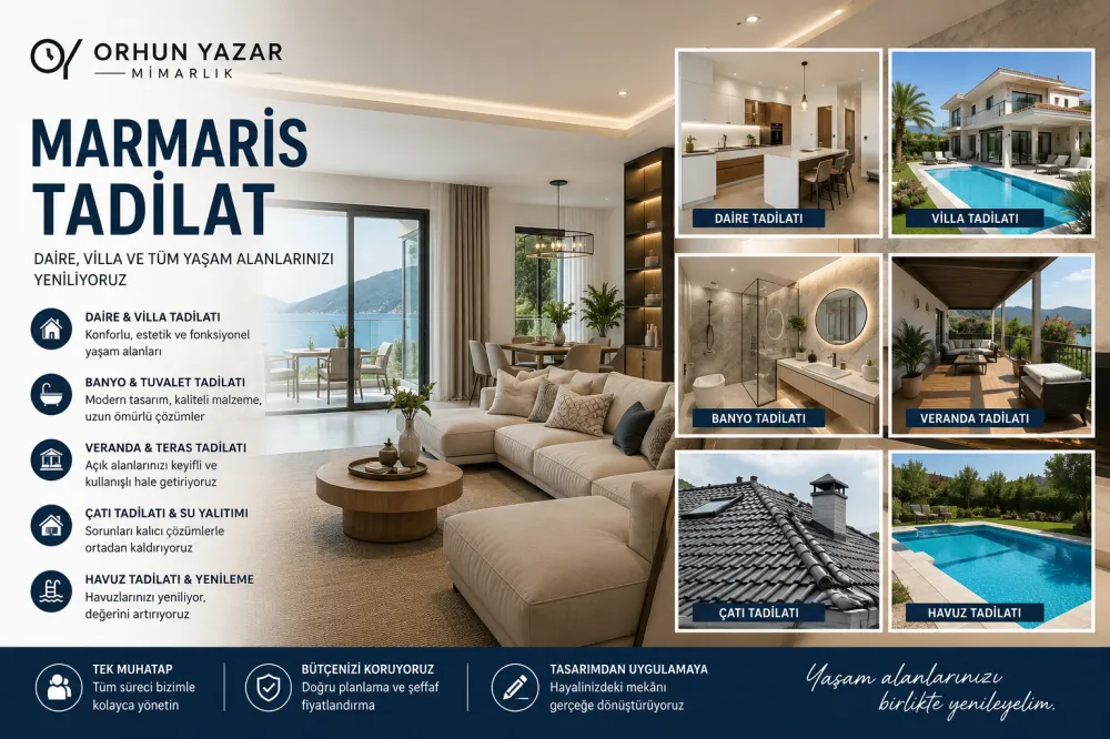 Marmaris Daire ve Villa Tadilatı: Evinizi Baştan Sona Yeniliyoruz